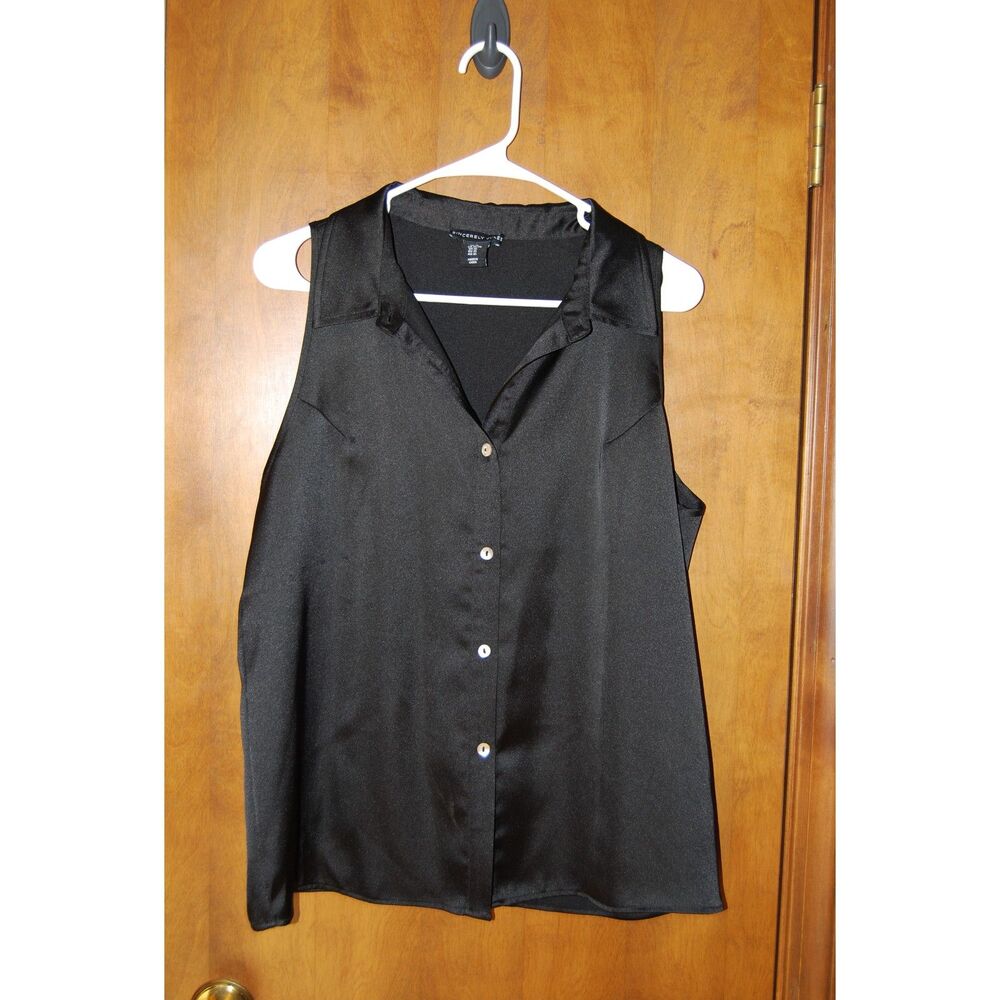 SINCERLY JULES BLACK SUIT SHIRT SLEEVLESS SIZE XL